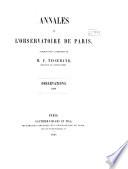Annales de l'Observatoire de Paris