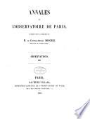 Annales de l'Observatoire de Paris