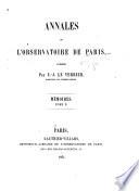 Annales de l'Observatoire de Paris