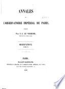 Annales de l'Observatoire de Paris