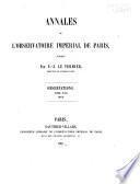 Annales de l'Observatoire de Paris ...