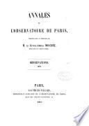 Annales de l'Observatoire de Paris.Observations.1870.