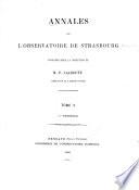 Annales de l'Observatoire de Strasbourg