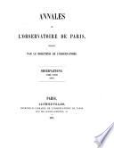 Annales de l'Observatoire Impérial de Paris