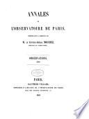 Annales de l'Observatoire impérial de Paris