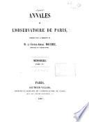 Annales de l'Observatoire impérial de Paris
