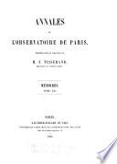 Annales de l'Observatoire imperial de Paris