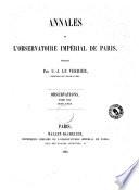 Annales de l'Observatoire imperial de Paris. Observations