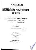 Annales de l'observatoire physique central de Russie
