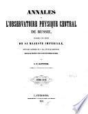 Annales de l'Observatoire Physique Central