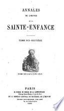 Annales de l'Oeuvre pontificale de la Sainte-Enfance