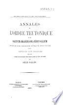 Annales de l'Ordre teutonique