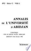 Annales de l'Université d'Abidjan