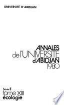 Annales de l'Université d'Abidjan