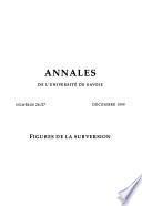 Annales de l'Université de Savoie
