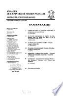 Annales de l'Université Marien Ngouabi