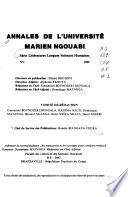 Annales de l'Université Marien Ngouabi
