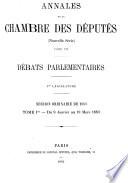 Annales de la Chambre des députés
