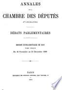 Annales de la Chambre des députés