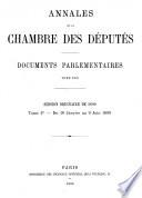 Annales de la Chambre des Députés