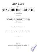 Annales de la Chambre des députés