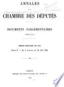 Annales de la Chambre des députés ...