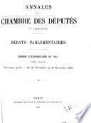 Annales de la Chambre des députés