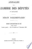 Annales de la Chambre des députés