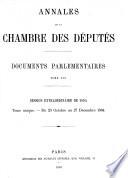 Annales de la Chambre des Députés