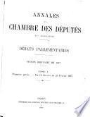 Annales de la Chambre des députés