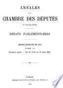 Annales de la Chambre des députés
