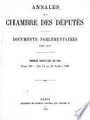 Annales de la Chambre des Députés