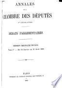 Annales de la Chambre des députés