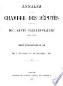 Annales de la Chambre des députés
