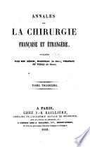 Annales de la chirurgie française et étrangère