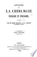 Annales de la chirurgie française et étrangère