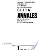 Annales de la Direction des études et de l'équipement
