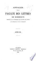 Annales de la Faculté des lettres de Bordeaux
