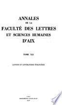 Annales de la Faculté des lettres et sciences humaines d'Aix