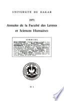 Annales de la Faculté des lettres et sciences humaines