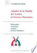 Annales de la Faculté des lettres et sciences humaines