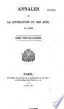 Annales de la littérature et des arts