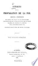 Annales de la propagation de la foi