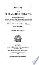 Annales de la propagation de la foi