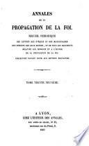 Annales de la propagation de la foi