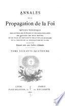 Annales de la propagation de la foi