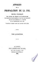 Annales de la propagation de la foi