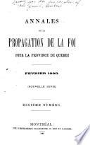 Annales de la propagation de la foi pour la province de Québec