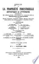 Annales de la propriété industrielle, artistique et littéraire