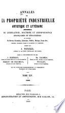 Annales de la propriété industrielle, artistique et littéraire